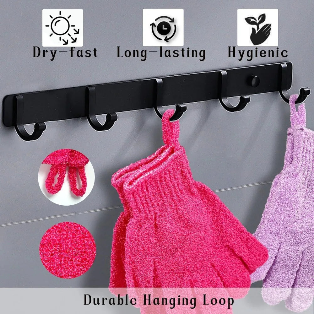 24-Piece Exfoliating Bath Gloves Set for Spa Skin Care