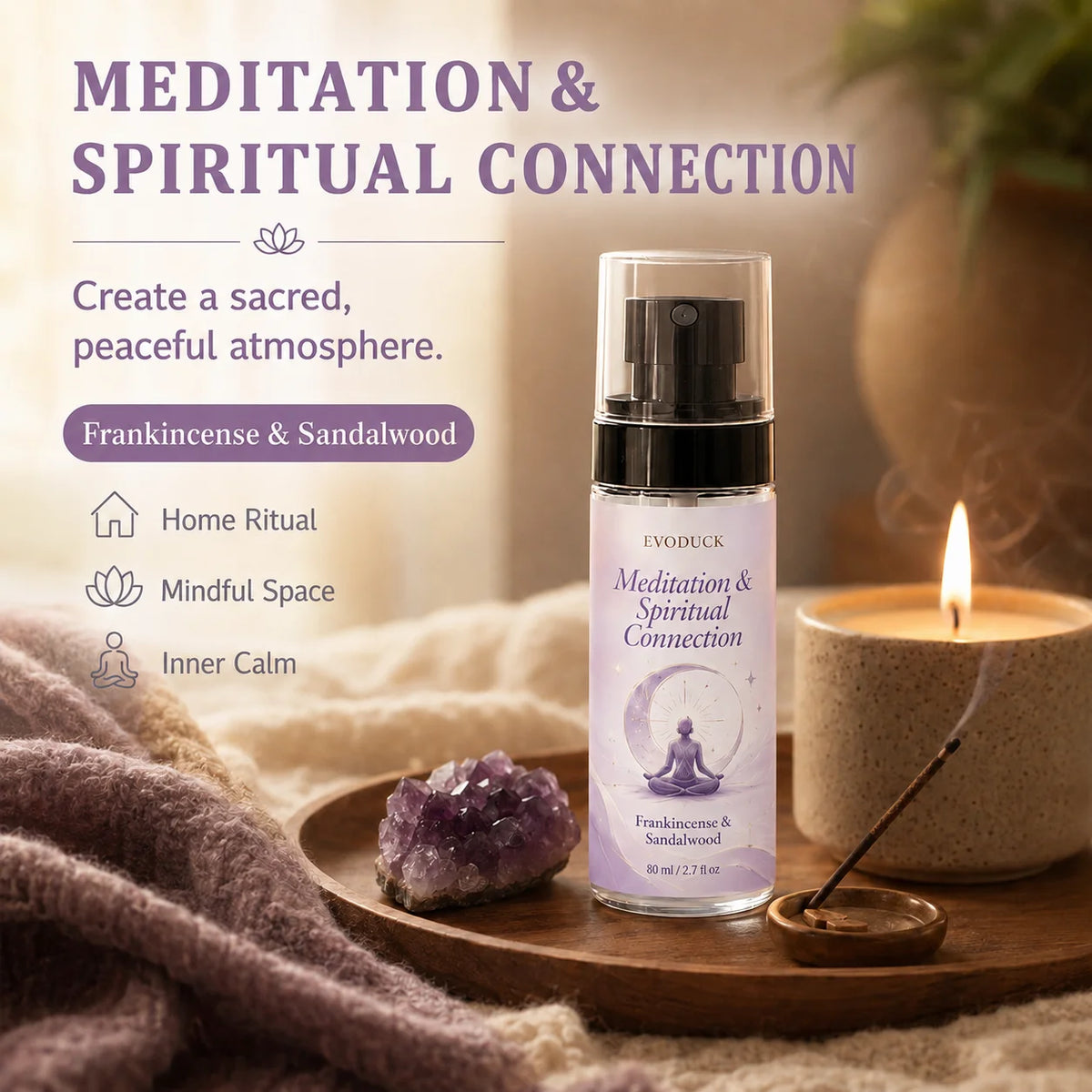 Frankincense Sandalwood Room Spray For Meditation And Spiritual Connection