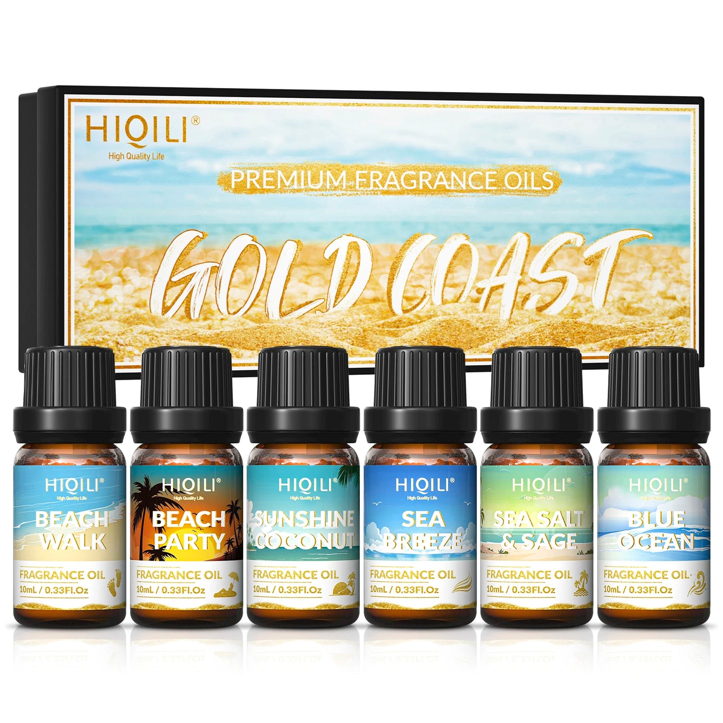 HIQILI Fragrance Oil Set 6 Pack Pure Perfume Oils Collection
