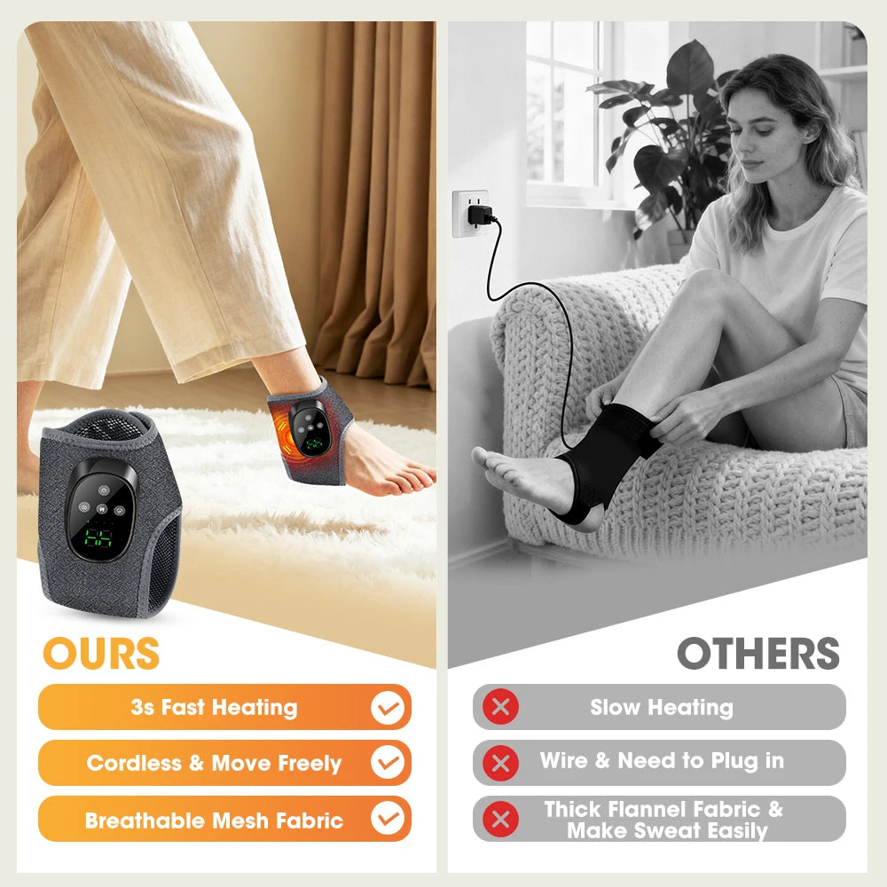 PASTSKY Cordless Heated Foot Massager With 4 Heat Levels