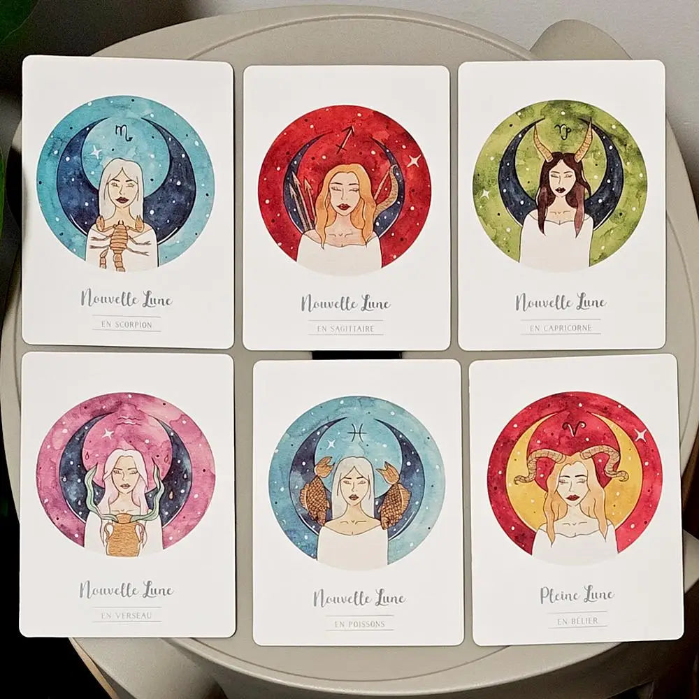 French Lunar Oracle Cards For Spiritual Emotional Guidance