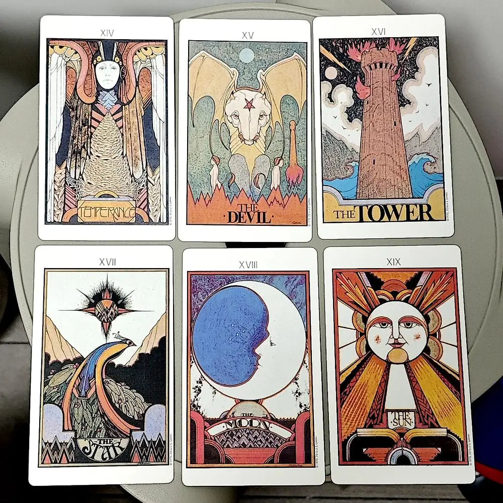 Classic Aquarian Tarot Deck With Premium Art Deco Design