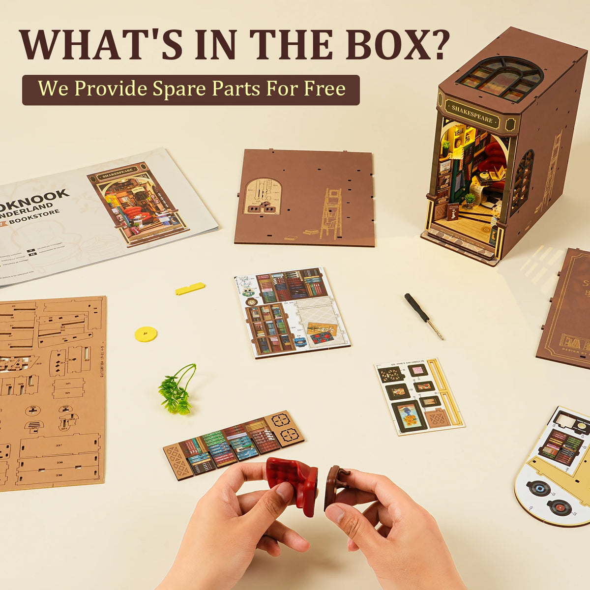 Rolife DIY Book Nook Kit Bookstore 3D Model Puzzle Gift
