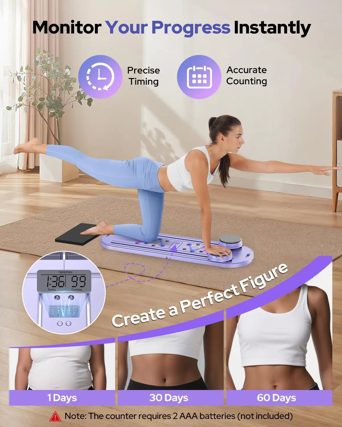 Foldable Pilates Reformer 7 In 1 Multipurpose Equipment Core Trainer