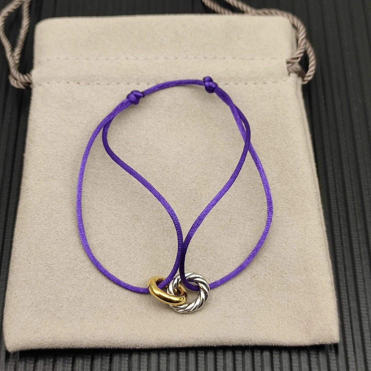 Lexington Double Ring Nylon Rope Bracelet For Men And Women