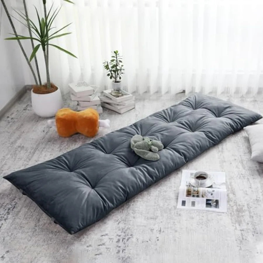 Floor Lounger Pillow Foldable Tufted Cushion for Yoga and Meditation