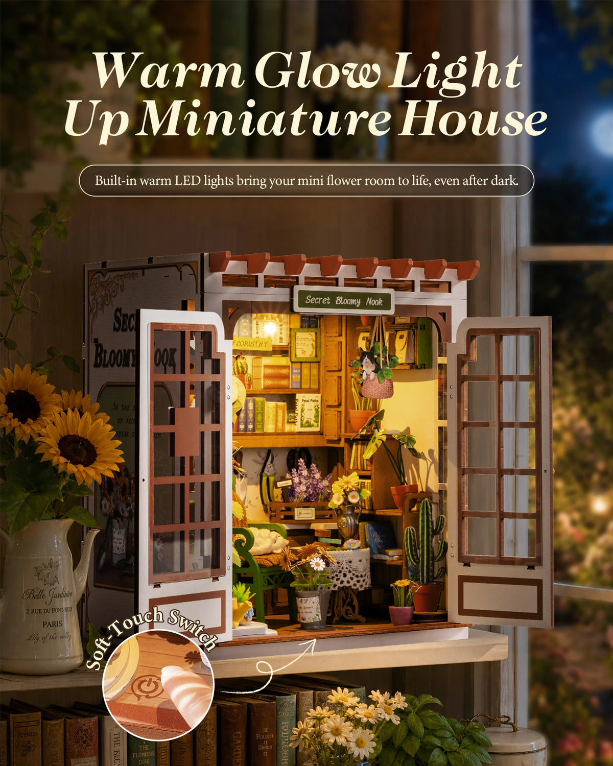 Rolife Book Nook Kit Mini Dollhouse Model Building Set