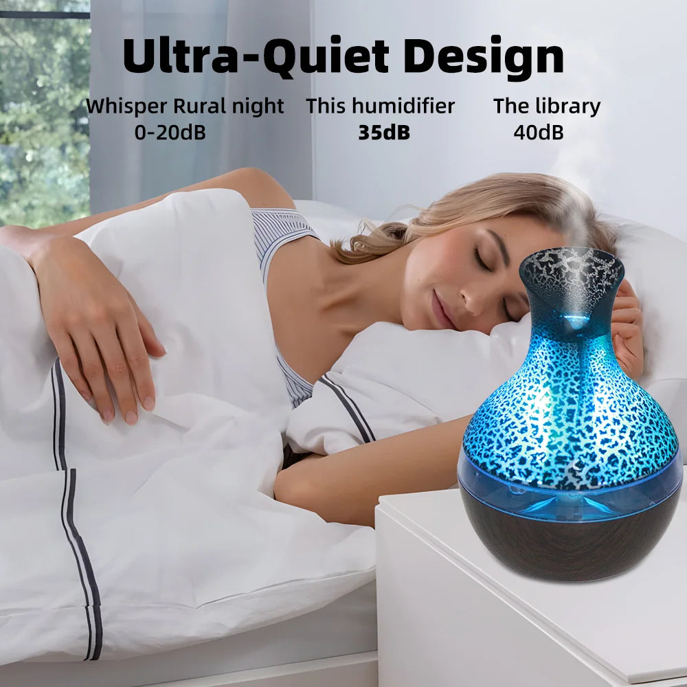 OIMG USB Ultra Quiet Humidifier Aromatherapy Diffuser With Remote LED