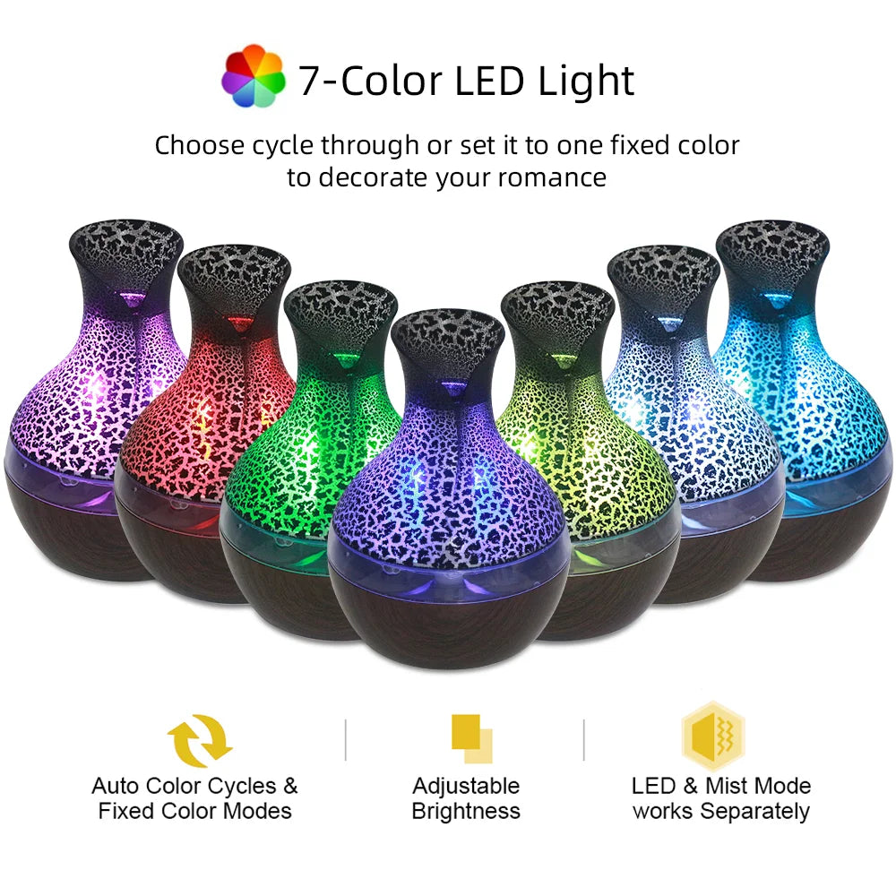 OIMG USB Ultra Quiet Humidifier Aromatherapy Diffuser With Remote LED