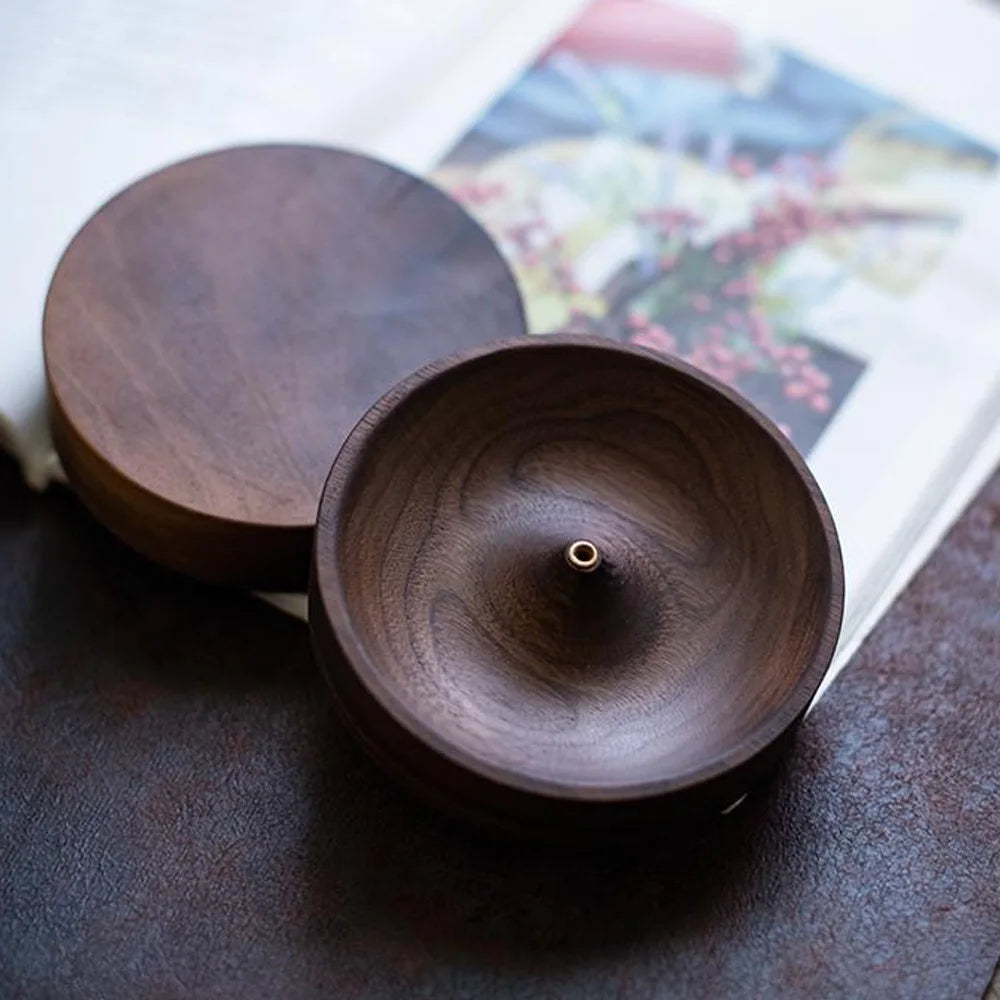 North American Walnut Solid Wood Incense Burner Tray