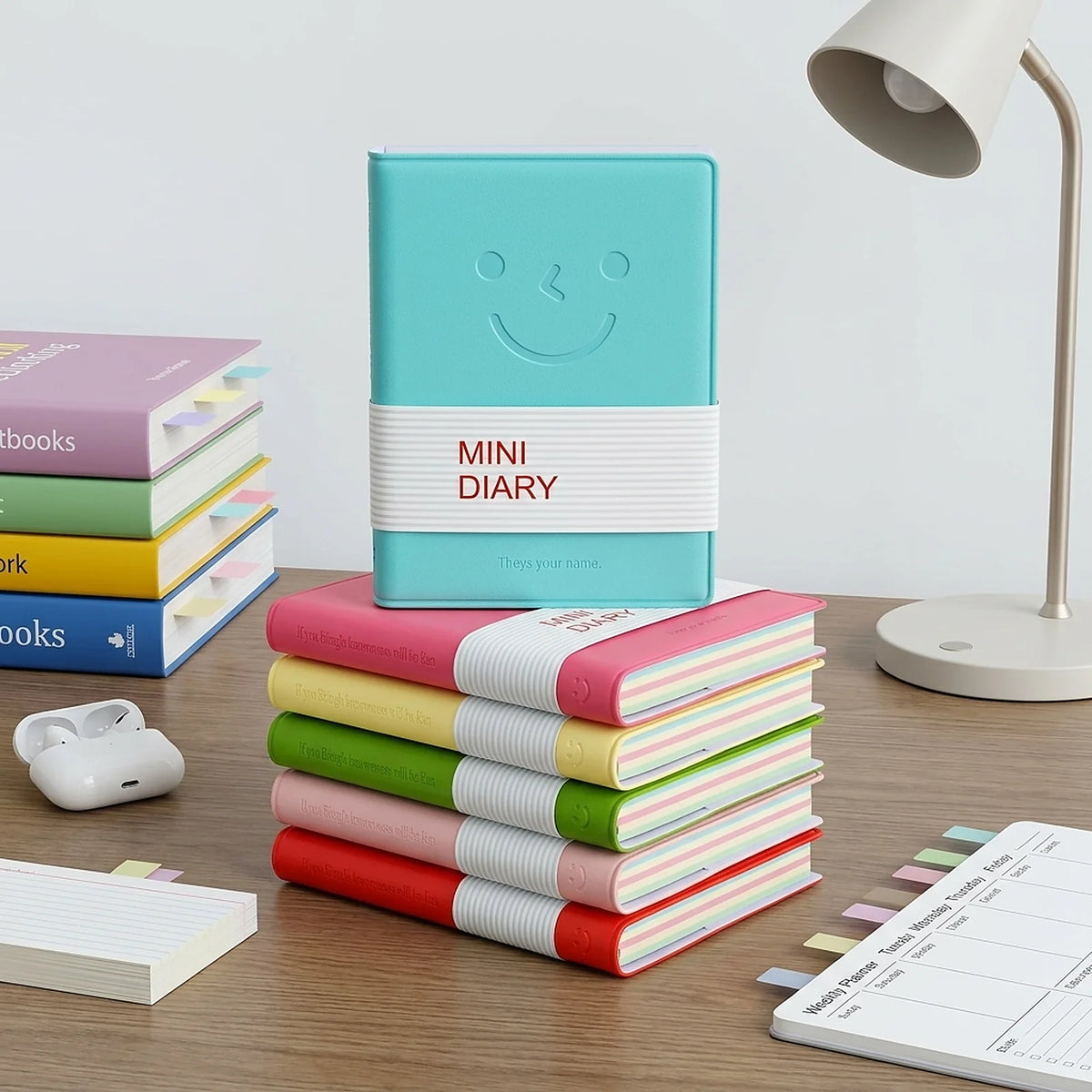 Six Pack Mini Pocket Notebooks With Leather Cover For Work