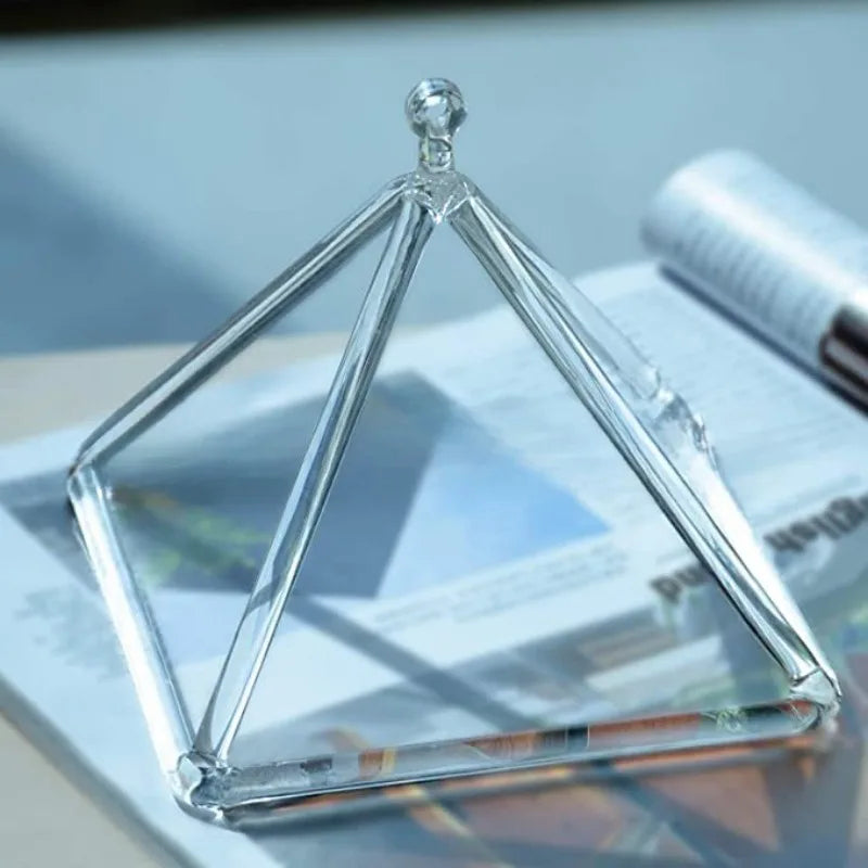 Quartz Singing Bowl Crystal Pyramid For Meditation And Sound Therapy