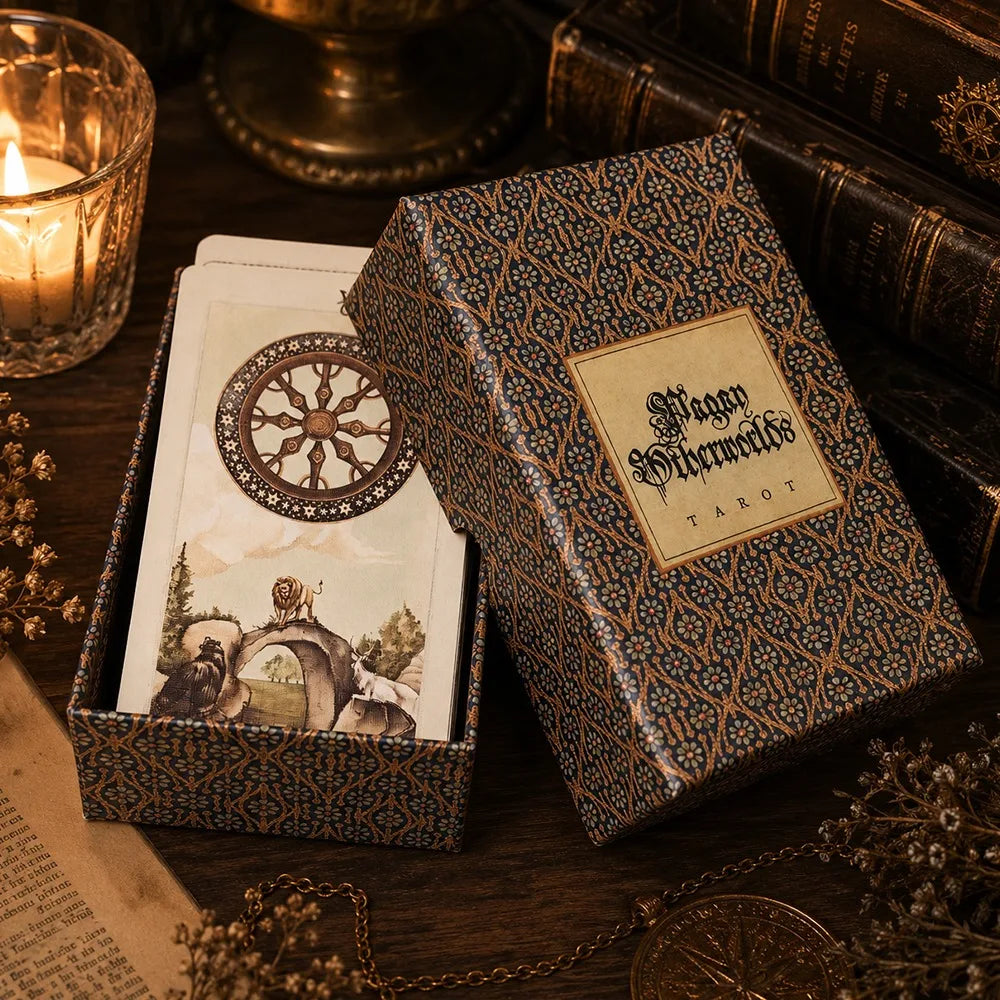 Pagan Otherworlds Tarot with Double Embossed Cards in Rigid Box