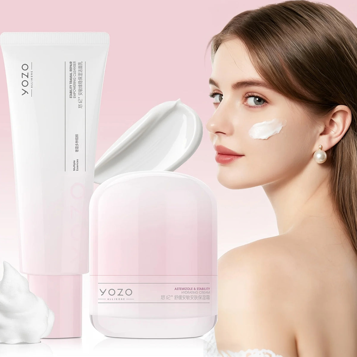 Multi Effect Facial Skincare Set With Cleanser And Moisturizer