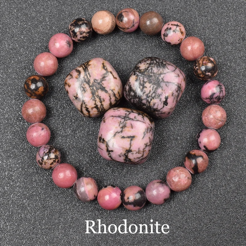 QLDDDstar Natural Golden Obsidian Stone Beaded Bracelet For Men And Women