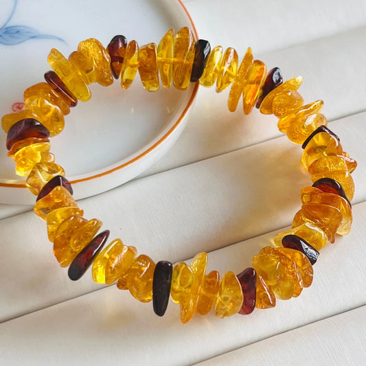 Baltic Amber Beaded Bracelet Natural Healing Gemstone Jewelry