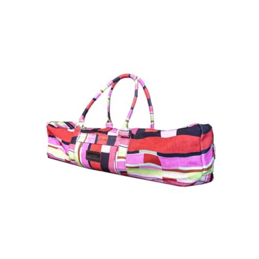 Yoga Mat Duffle Bag Patterned Canvas With Pocket And Zipper
