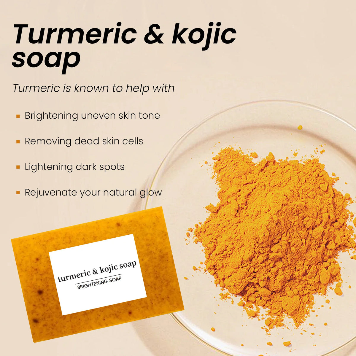 Natural Turmeric Facial And Body Cleansing Bar Handmade Herbal Soap