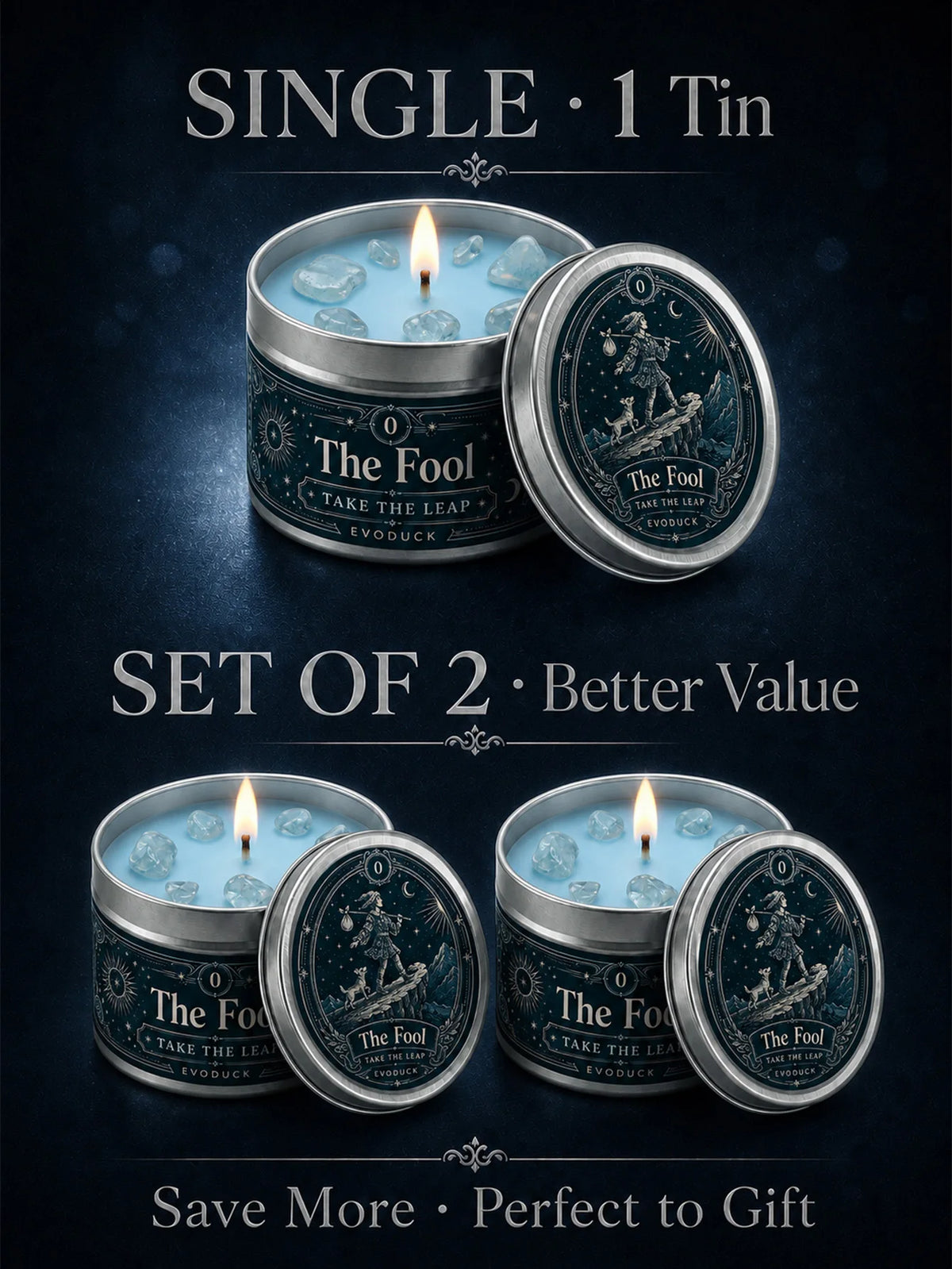 Evoduck The Fool Tarot Scented Candle For Spiritual Meditation