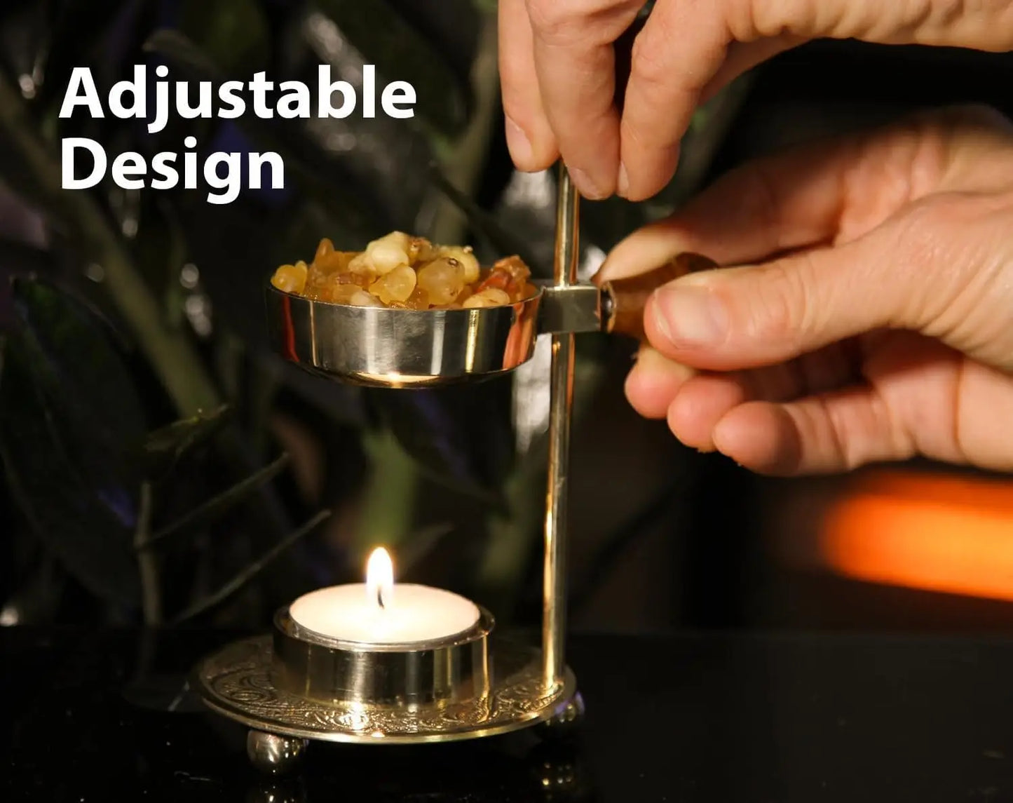 Elegant Brass Incense Burner Dual Use Tea Light Or Charcoal