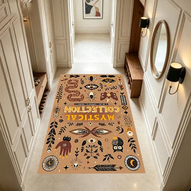 Mystical Bohemian Snake Pattern Non Slip Polyester Carpet