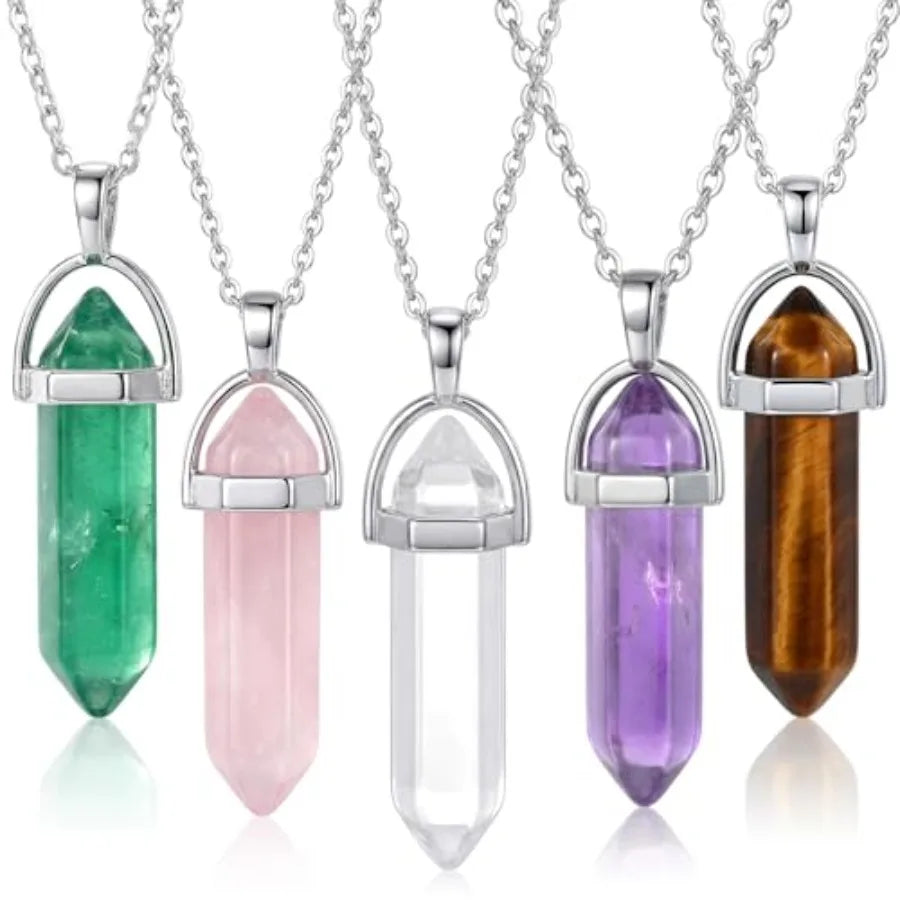 Yaomiao Crystal Necklaces Healing Stone Pendant Natural Gemstone Jewelry