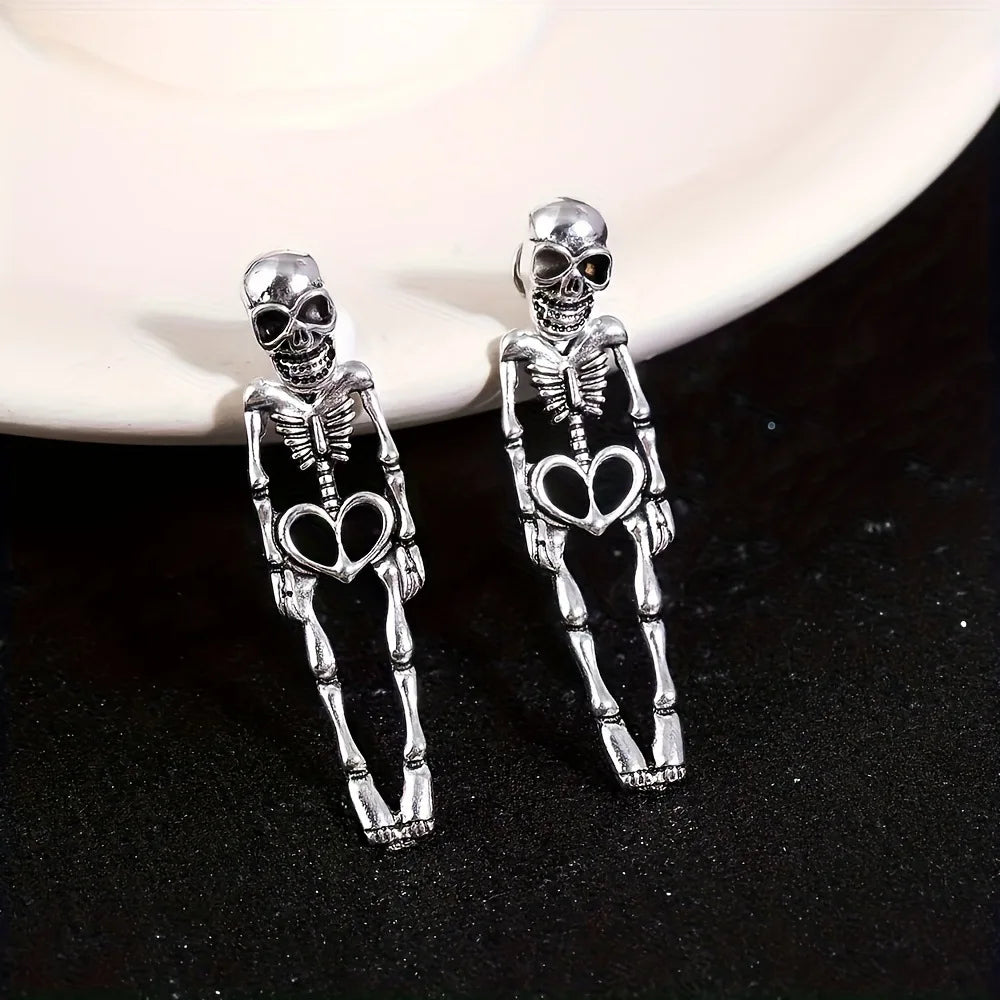 Premium Punk Gothic Skeleton Drop Earrings For Women