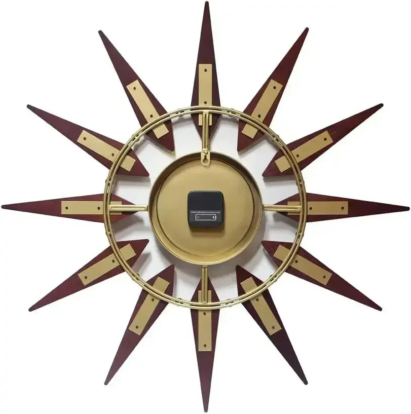 Orion Starburst Wall Clock Mid Century Modern 30 inch