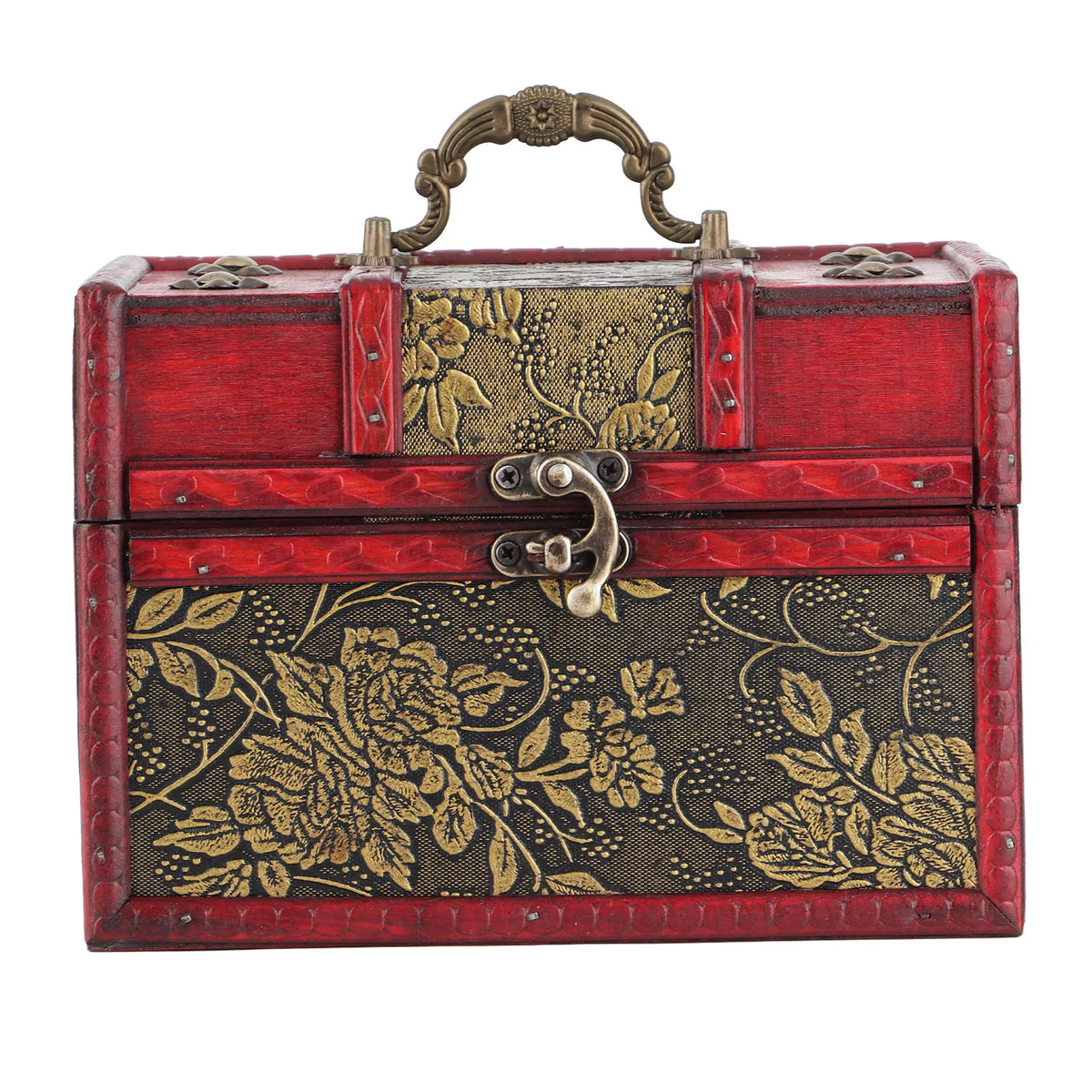 Portable Wooden Jewelry Display Box Organizer With Soft Lining