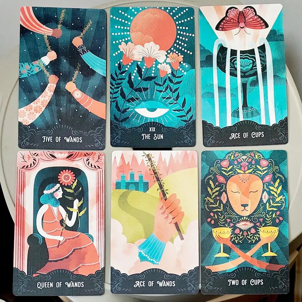 Star Maiden Celestial Tarot Deck Featuring Mystical Divine Illustrations