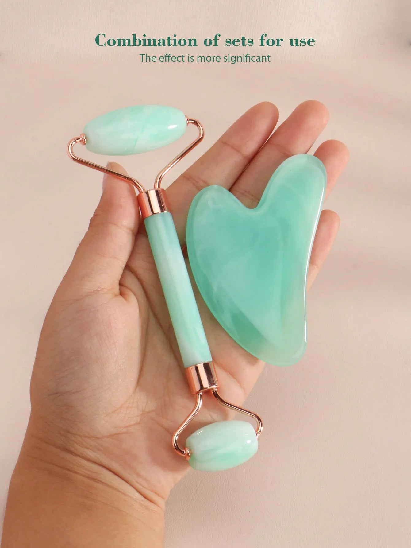 Facial Massage Tool Kit 3-Piece Set: Face Roller And Cupping