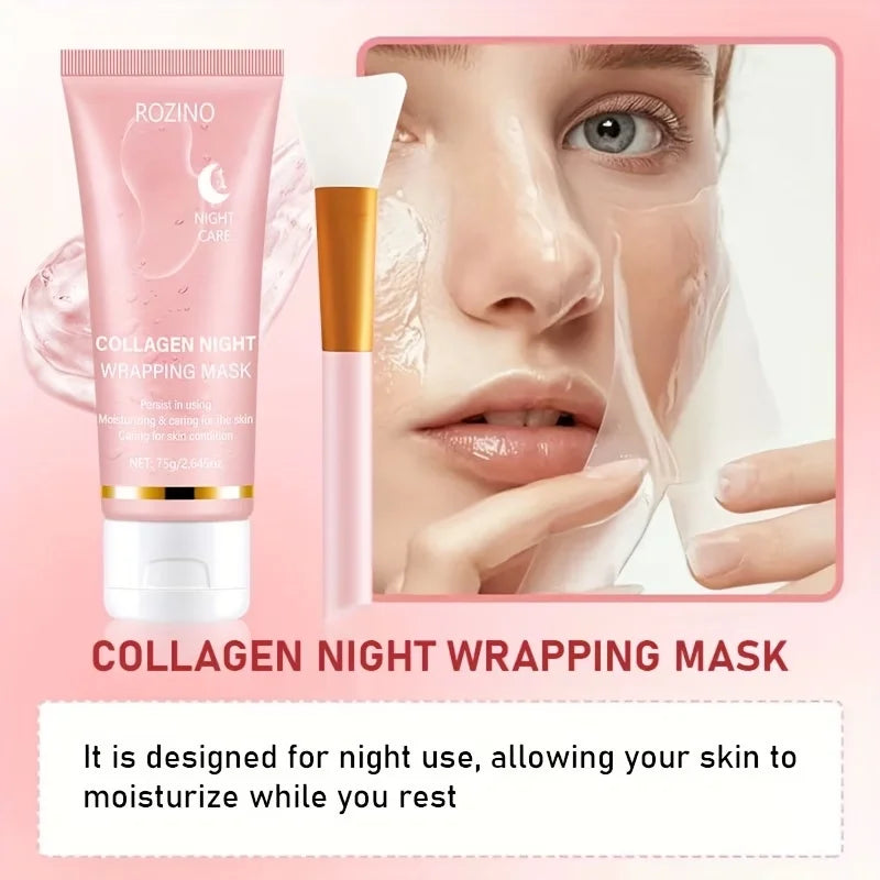 Collagen Overnight Facial Mask With Hyaluronic Acid For Hydration