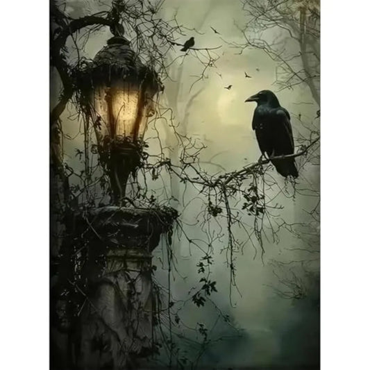 Diamond Art Kits For Adults Beginners Gothic Forest Crow