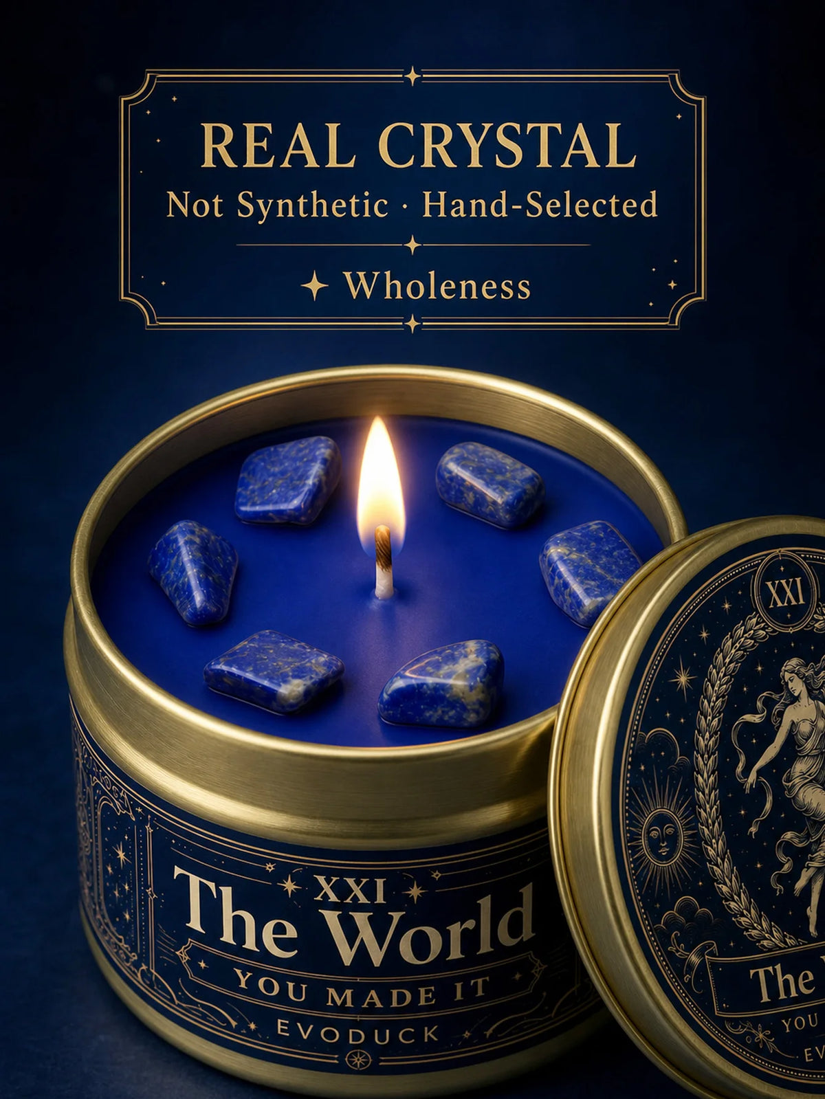Evoduck The World Tarot Scented Candle For Spiritual Rituals