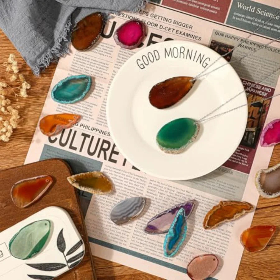 Polished Agate Slices Geode Stones Healing Crystals 50 Pcs