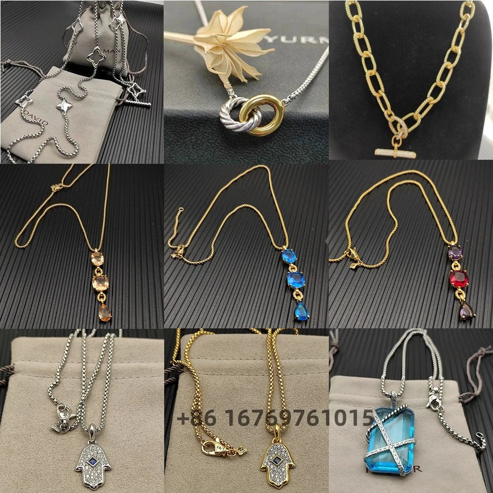 Classic Star Interlocking Pendant Necklace With Zircon Detailing