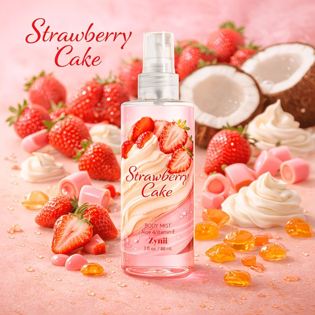 Strawberry Cake Peach Rose Bath Set With Shower Gel Lotion