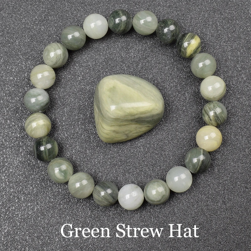 QLDDDstar Natural Golden Obsidian Stone Beaded Bracelet For Men And Women