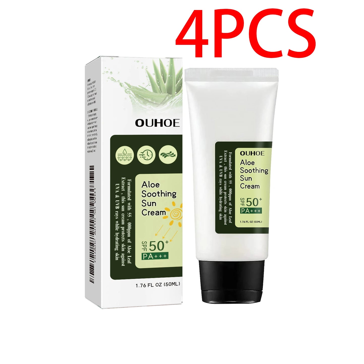 Ouhoe Aloe Vera Sunscreen SPF 50 Hydrating Cream For Daily Sun Protection