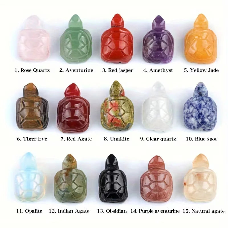 Natural Crystal Animal Carving Ornaments Original Mineral Decor