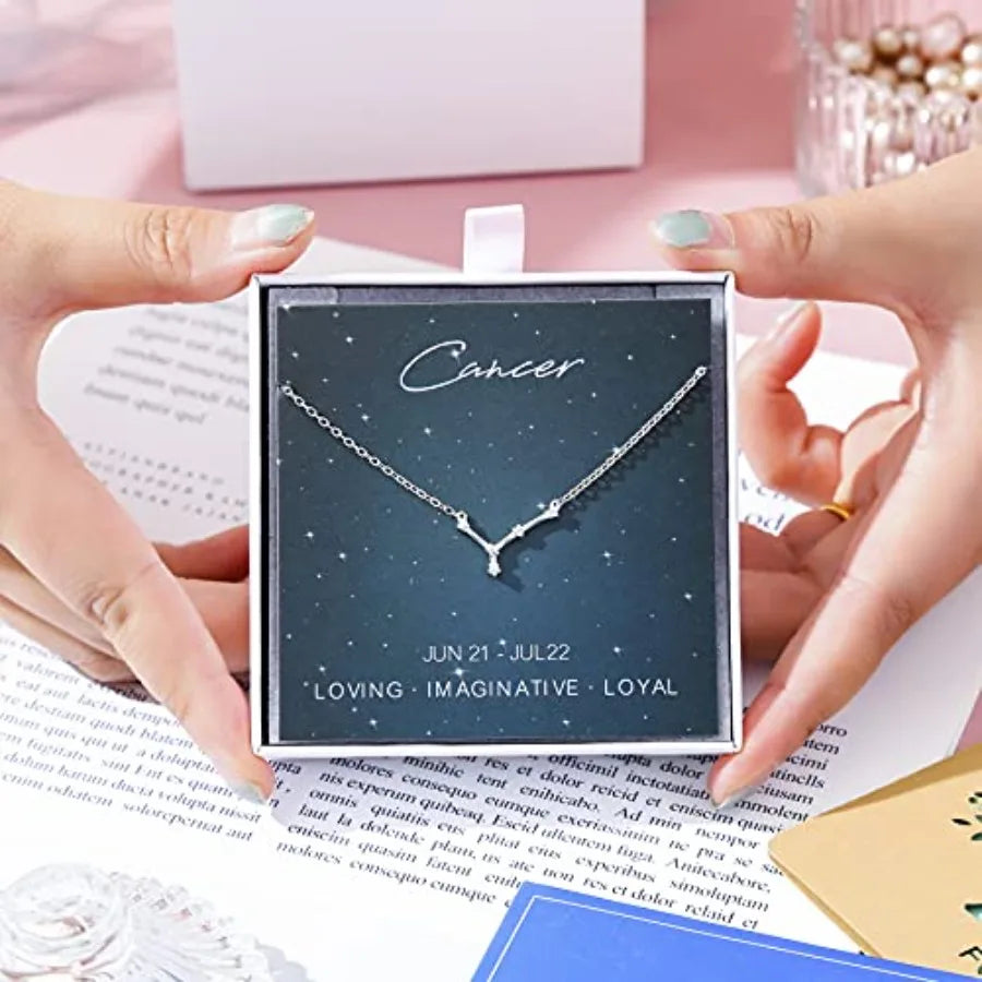 925 Sterling Silver Constellation Horoscope Necklace For Women