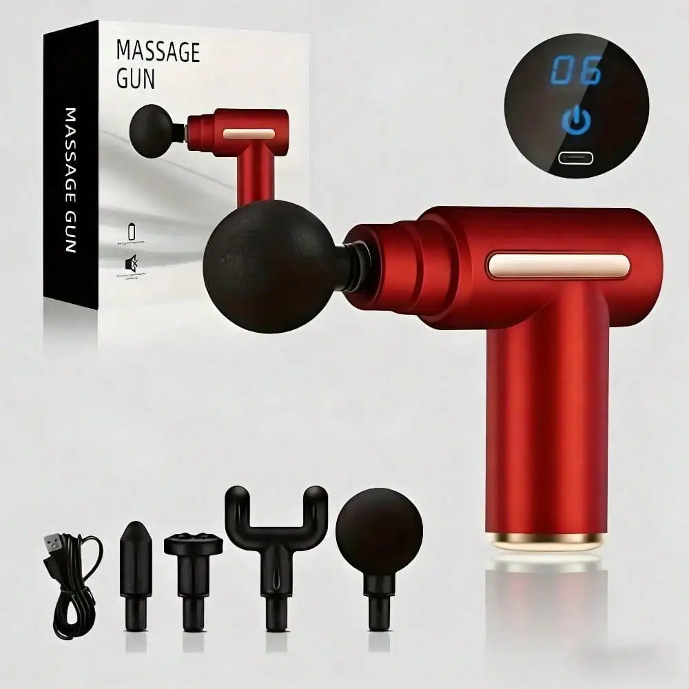 Electric Fascia Massage Gun Portable Muscle Massager With LED Screen