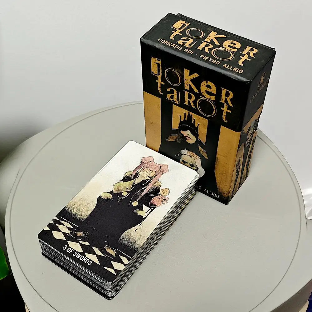Dark Gothic Joker Tarot Deck With Premium Embossed Cards