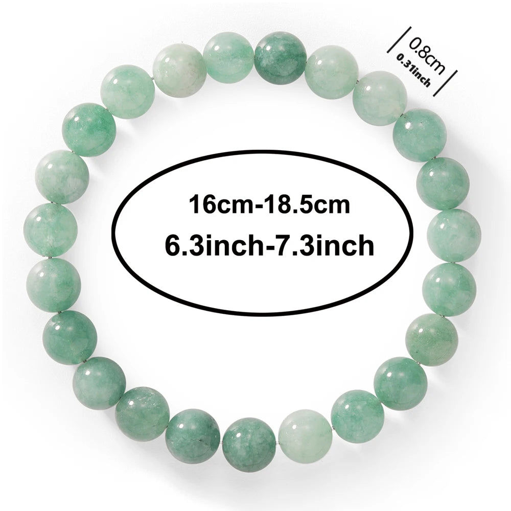 Genuine Jade Natural Stone Beaded Bracelet For Modern Style