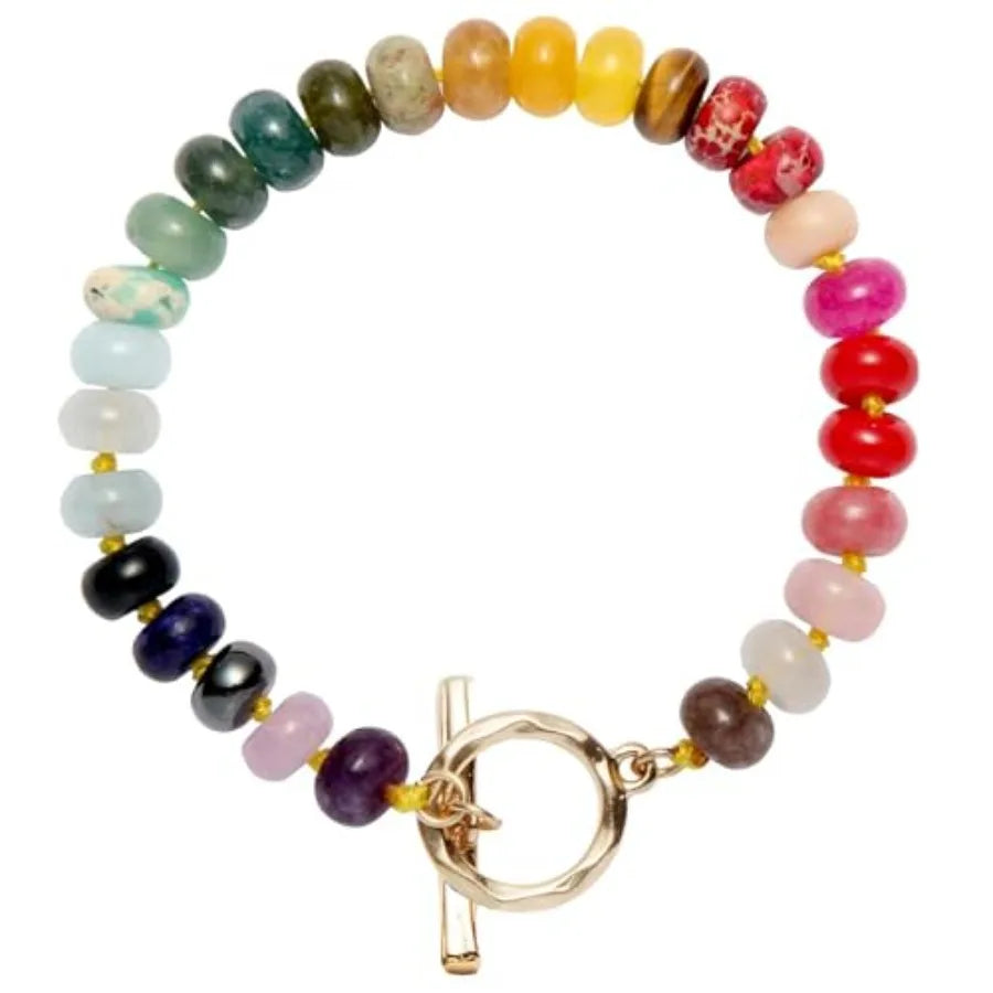 Jojomina Boho Beaded Bracelets For Women Gemstone Jewelry Handmade