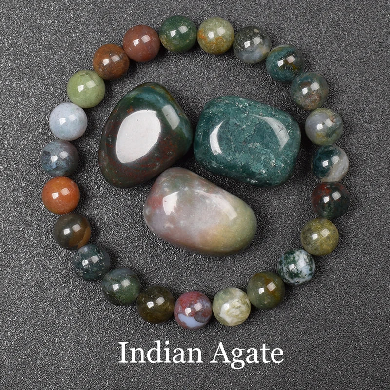QLDDDstar Natural Golden Obsidian Stone Beaded Bracelet For Men And Women