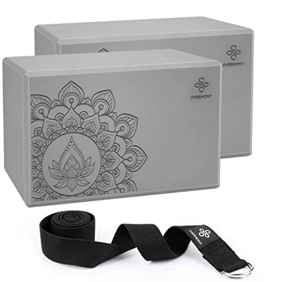 Yoga Block 2 Pack Latex Free EVA Foam NonSlip Surface