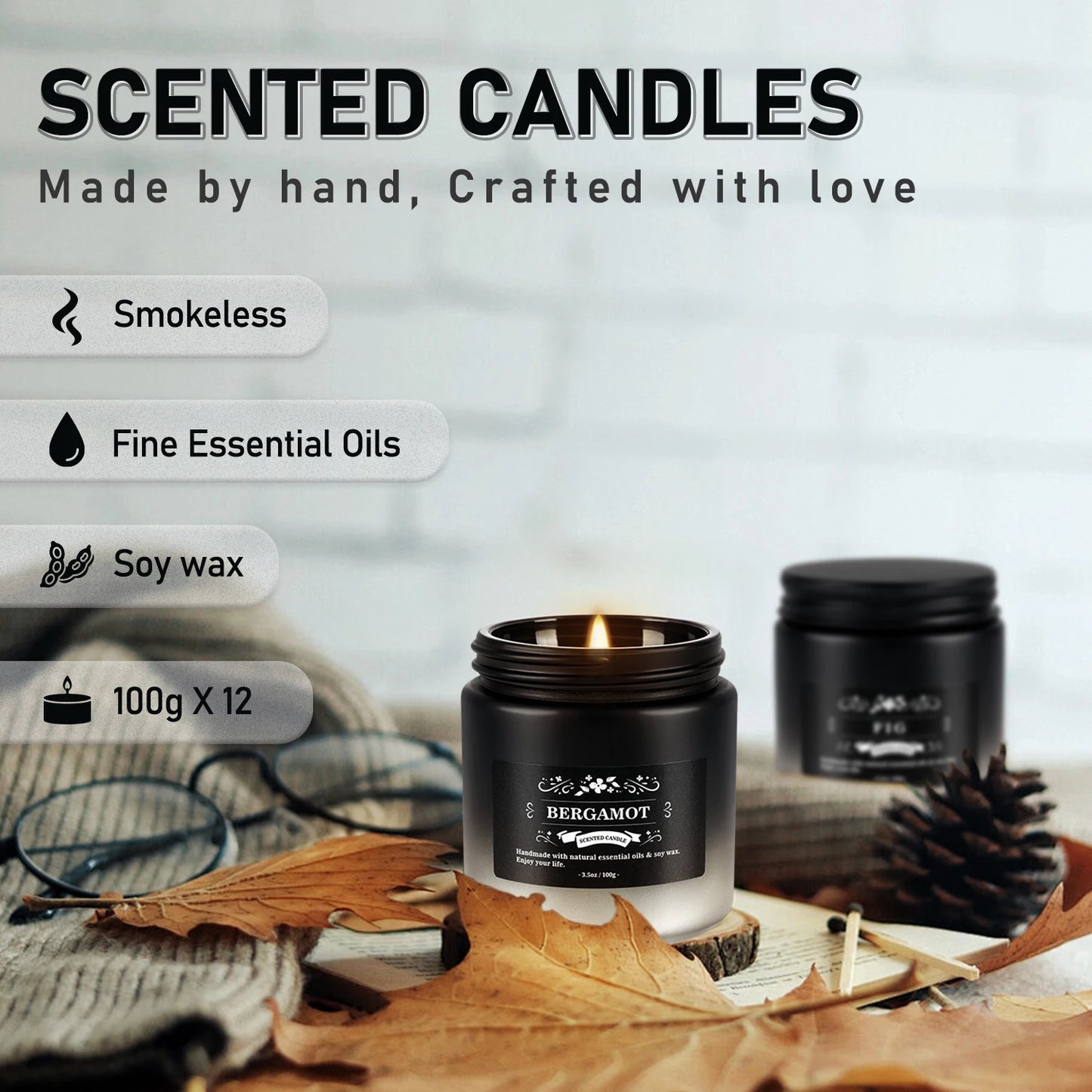 Premium Scented Soy Wax Aromatherapy Candles For Home Decor