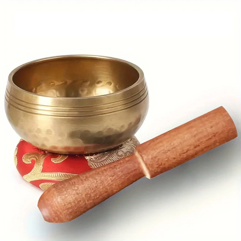 Handcrafted Buddhist Singing Bowl Set With Stick And Cushion
