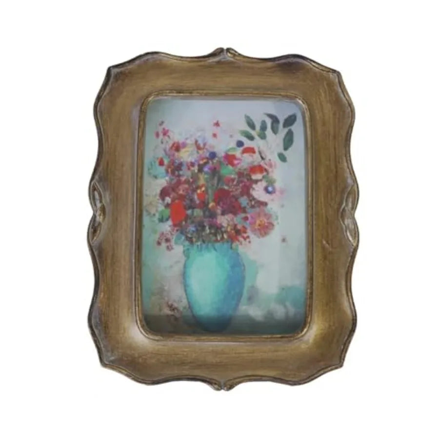 Vintage Ornamental Acrylic Photo Frame Wall Mount Tabletop